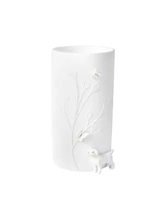 RAEDER | Vase 9x17cm HUND STEHEND Weiss | 